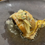 渡辺料理店 - 穴子、先月の穴子とはソースが違い、もう別のお料理！