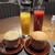 シェフズ ライブ キッチン - 料理写真:マンゴージュース、野菜ジュース パイ包みのスープ