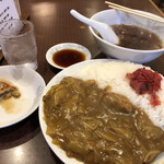 珍来 - 半カレーセット 逆(900円)