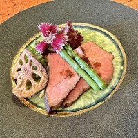 河太郎 中洲本店 - 和牛ランプのローストビーフ