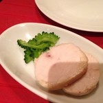 アヒル - お通し（自家製鶏のハムとゴーヤ）