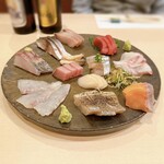 季節料理と地酒 裕 - 刺盛り＠1,100円/人（※2人前〜、picは3人前）