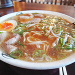 藤一番 - 野菜は一旦沈めます。