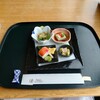 和食 清水 - 料理写真:●びわ湖旬会席　7,700円
▷前菜
○抹茶豆腐 海老 パブリカ 
ほんのり抹茶の風味と味わいで
豆腐の旨味がシッカリとある味わいで美味しい。