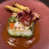 Lien - オマール海老と野菜のテリーヌ アメリケーヌソース