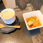 鮨処二彩 - 茶碗蒸しと揚げだし豆腐