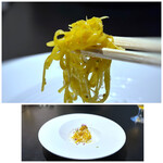 アシェット・ド・マコ - ＊ジャガイモは千切りにされ食感がいいこと。 全体を混ぜて頂くと雲丹の旨味とチーズの旨味が重なりいいお味。