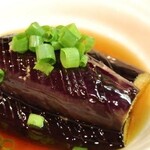 Fried eggplant with ginger soy sauce