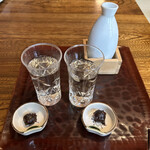 205319547 - 菊正宗の樽酒に 蕎麦味噌  (◍ ´꒳` ◍)b