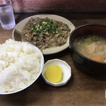 味のお福 - どて焼定食（中めし）