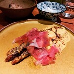 Bistro yen - ホワイトアスパラガスのグリル　生ハムが良いアクセントに