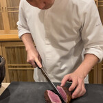 銀座 きた川 - 飛騨牛炭火、玉鋼焼き