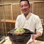 銀座 きた川 - 朴葉みそ焼き