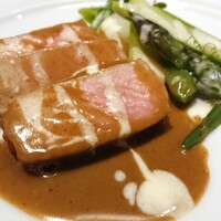 レストランMINAMI - 豚ロース肉モリーユ茸季節野菜