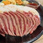 カフェ ジーエー - 牛ランプステーキランチご飯大盛り