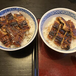 炭焼き うなぎ 喜多川 - うな丼（上）とうな丼（並）比べてみたよ✨