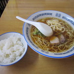 生姜ラーメン みづの - ２０１０，７月のしょうがらーめんとライス