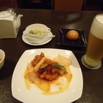 Kamakura Yamashita Hanten - おかわりのビールと料理