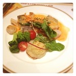 ベーカリーレストランサンマルク - 白身魚とホタテのトマトなんちゃら( ^ω^ )