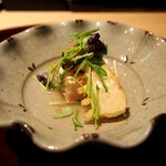 おみ乃 - 伊達鶏 もも肉 白味噌漬け 炭火焼き 銀餡がけ