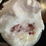 雪みるく - 梅と山ももとさくらエスプーマ