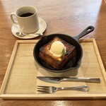 こめっこcafe - モーニング：フレンチトースト コーヒー