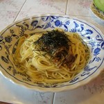 メインのパスタは、キノコの和風ソースと、ボンゴレが有ります。今日は、きのこ…をチョイス。