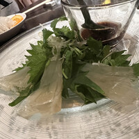 廣東料理 民生 ヒルトンプラザウエスト店 - フカヒレのお刺身