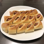 粉とクリーム - 食べやすい長さで切断