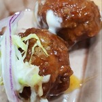 大養軒 - 肉団子は付け合わせの野菜とマヨがポイント！