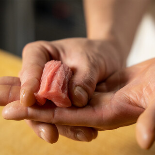 selection nigiri course. A supreme moment with expertly made nigiri and exquisite dishes