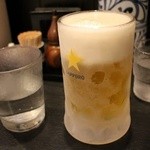 Teuchi Udon Sumita - 生ビール中 500円と明るい農村 500円