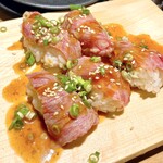 海鮮寿司ドッグ居酒屋 うお結び - 肉寿司