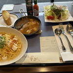 205415283 - 【2023.5.15(月)】パスタランチ（L ・250g・子ヤリイカとカラスミのペペロンチーノ）3,500円