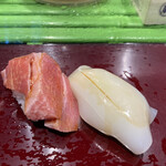 大和寿司 - 石垣島産の大トロと、イカ