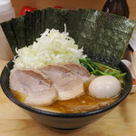 ラーメン 三亀 - 特三亀ラーメン＋ネギ