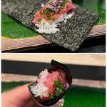 四季彩ダイニング　春 - …マグロの希少部位、突先は、ねっとりしてマグロの旨味が凝縮しており…甘い♡(*´ω｀*)
      悶絶するほどの美味しさです♡ε-(*´Д｀*)ﾑﾊｧ