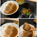 四季彩ダイニング　春 - ◯ちりめんじゃこのカレー
      …自家製の、山椒がピリリと辛いちりめんじゃこが
      トッピングされた和風出汁の美味しいカレー♪
      
      ◯なめこ入り赤だし