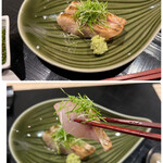 四季彩ダイニング　春 - 毛蟹がいただけず残念でしたが…ノドグロの炙り！
      香ばしく、最高の脂乗り！身も甘く…トロける美味しさです(*´Д｀*)
      「雲丹…食べたかったなぁ〜(´ω`)」と呟いたら…
      大将が…嬉しい♡(๑˃̵ᴗ˂̵)