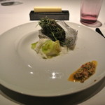 フロリレージュ - 牡蠣のかき揚げ　レモンとおかひじき