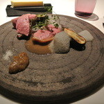 フロリレージュ - 仔羊のロースト　茄子のキャビア風