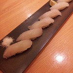 辰美寿し - 平目昆布〆、白烏賊２０１３、８