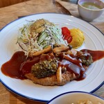 菜じゃ - スペシャル玄米定食・ハンバーグ(\1,200)　ハンバーグ