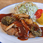 菜じゃ - スペシャル玄米定食・ハンバーグ(\1,200)　ハンバーグ