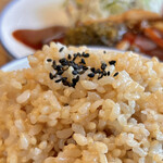 菜じゃ - スペシャル玄米定食・ハンバーグ(\1,200)　玄米ごはん