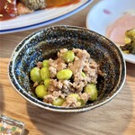 菜じゃ - スペシャル玄米定食・ハンバーグ(\1,200)　枝豆そぼろ