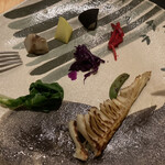 レストランRyu - 八寸オードブル
      　筍をメインとした地物野菜八種類