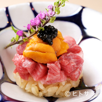 海の幸・大地の恵み・シャリが三位一体の美味に『小丼』