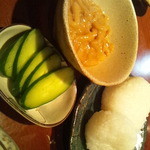 焼酎と手しごと料理の店　まさや - 塩辛と塩むすび