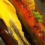 穴子のミルフィーユ仕立て　人参のムース